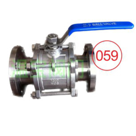DIN German standard Q41F-40P three piece flange ball valve CF8M