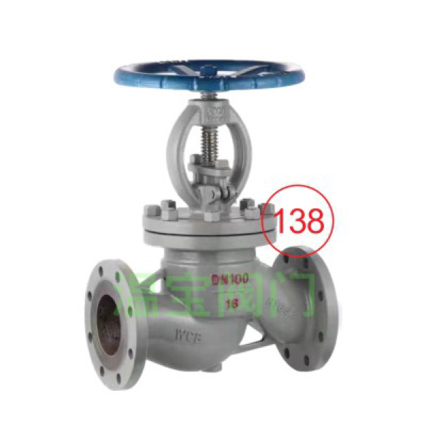J41H-25C cast steel flange globe valve medium and heavy duty