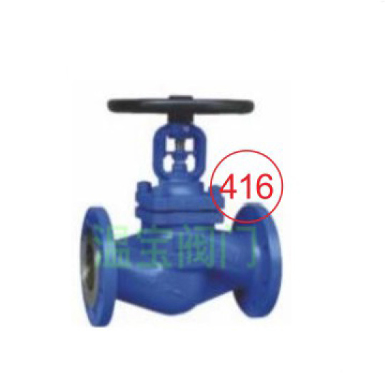 (GS-C25) German standard corrugated pipe globe valve WJ41H WCB