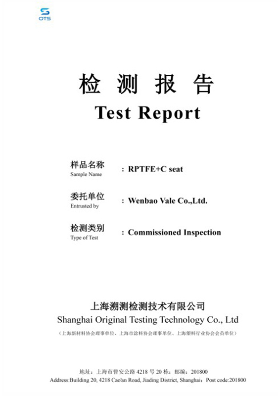 Ball valve seat inspection report