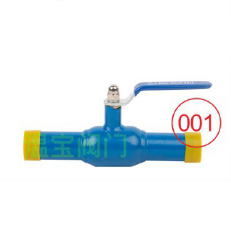 Q61F-25 fully welded ball valve with reduced diameter and fixed handle (steel ball)