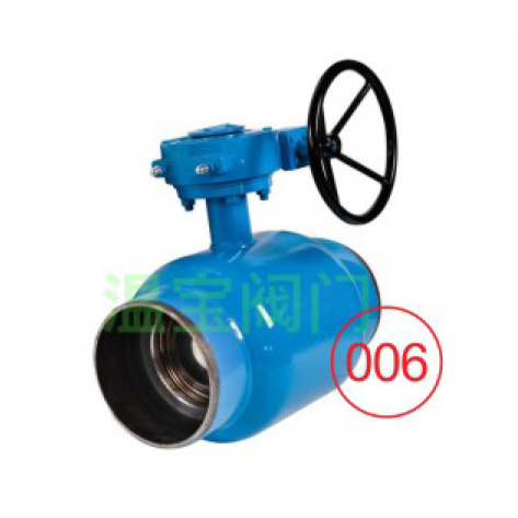 Q361F-25 fully welded ball valve with reduced diameter and turbine CF8 ball