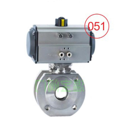 Italian style stainless steel thin ball valve double acting Q671F-16